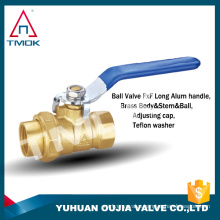 brass stem full port forged 600 wog stainless steel handle PTFE soft seated cast iron nuts DN50 brass ball valve